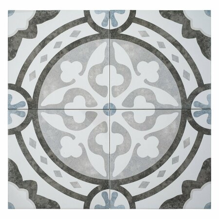 ANDOVA TILES ANDOVA TILES Luv 8" X 8" Straight Edge Porcelain Floor Use Tile,  ANDLUV454